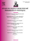 Annales De L Institut Henri Poincare-probabilites Et Statistiques